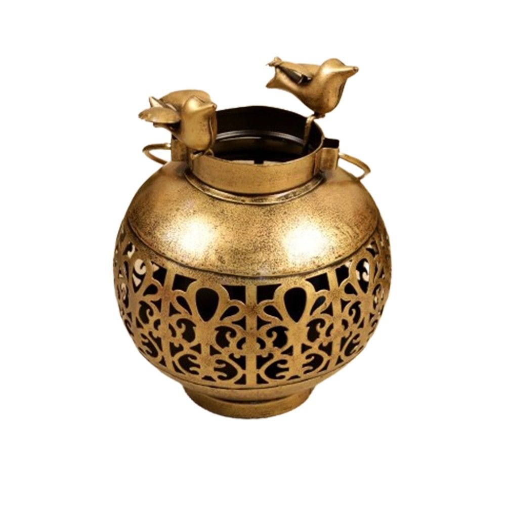 Handi Shaped Wall Decorative Tea Light Candle Holder in Metal Decorative Showpieces